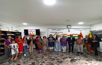 Se organizo un evento para celebrar los logros, las contribuciones y las fortalezas de las mujeres en las instalaciones de la Embajada en el Dia Internacional de la Mujer 2024. El evento reunio a la diaspora india, amigos de la India, comunidad local y a los funcionarios de la Mision para rendir un homenaje inspirador al poder de las mujeres.